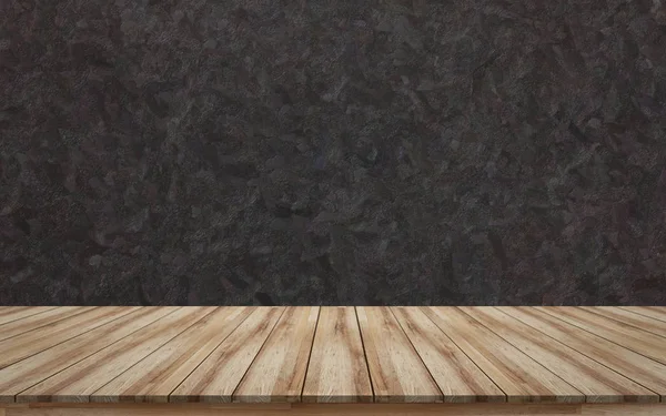 Пустой деревянный стол с черной грубой текстурой фона для макета или монтажа продукции отображения — стоковое фото