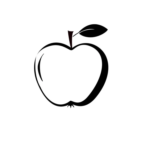 Icono de manzana — Vector de stock