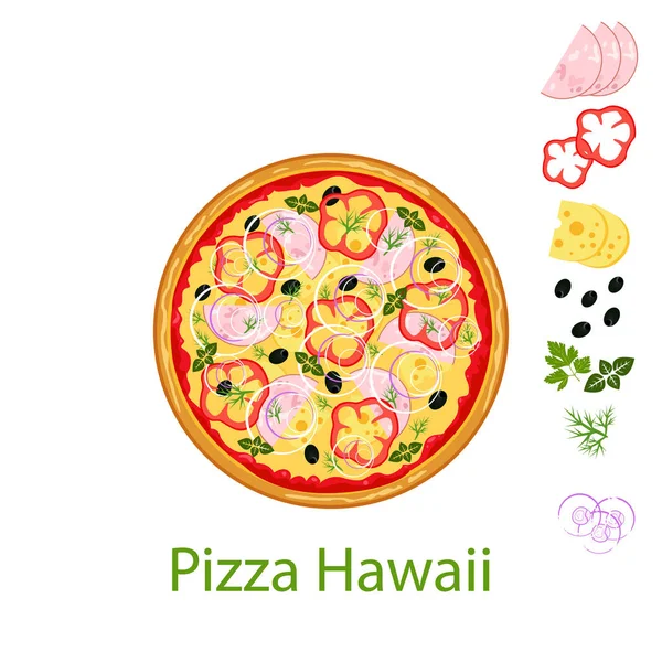 Pizza Hawaii — Wektor stockowy
