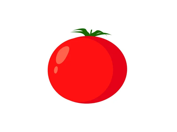 Icono Del Logotipo Tomate Rojo Vegetal Estilo Plano Logo Icono — Vector de stock