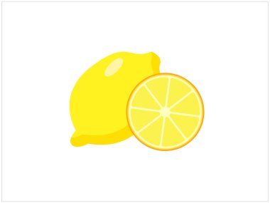  Taze limon meyveleri, vektör çizimleri koleksiyonu