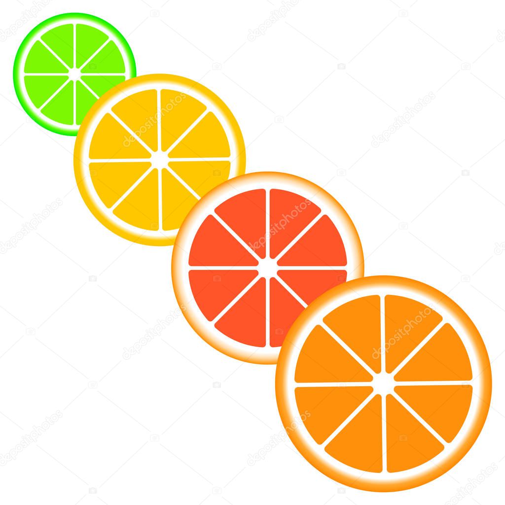 Citrus slices of lemon