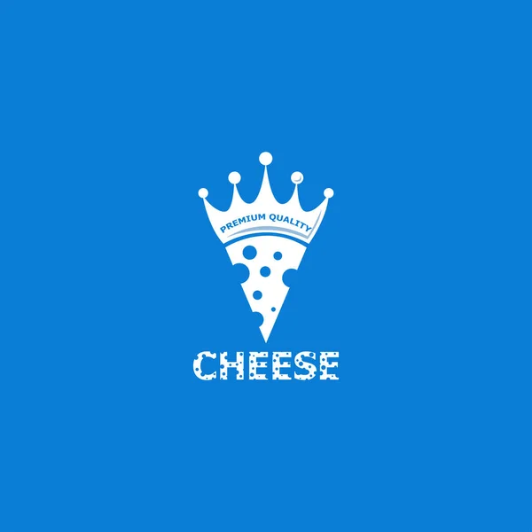 Plantilla de diseño de logotipo de queso — Archivo Imágenes Vectoriales