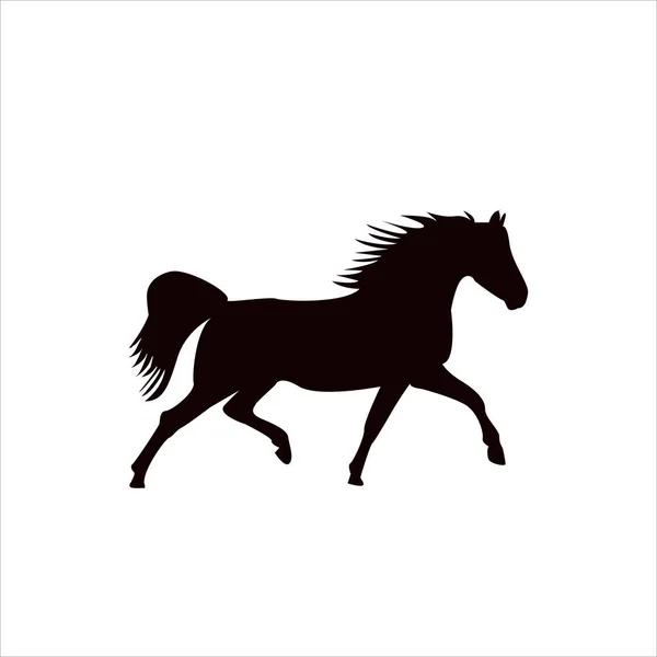 Silhouette of a running horse — Stock Vector