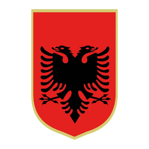 Simbolo Dell Albania Emblema Nazionale — Vettoriale Stock