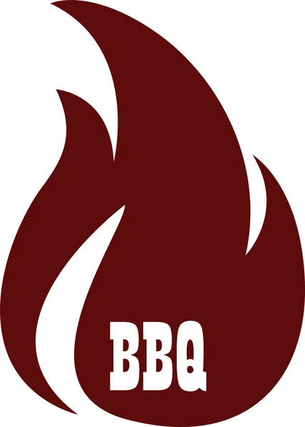 Bbq Εικονίδιο Λογότυπο Bbq Στη Φωτιά Ένα Σχήμα Φόντου Εκδόσεις — Διανυσματικό Αρχείο