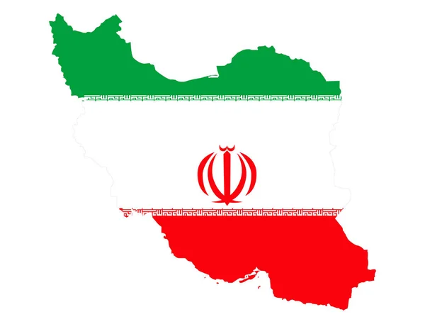iran ve İran bayrağı çizim Haritası