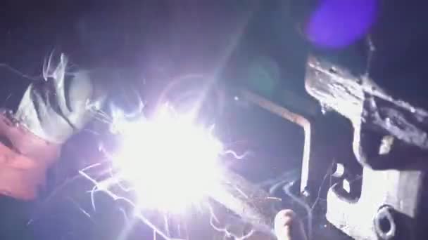 Welding In Metal Industry — Stock Video