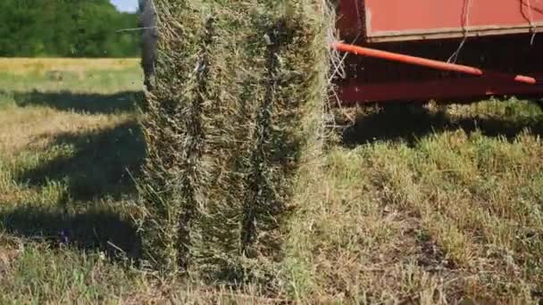 Mécanisme de récolte d'herbe sèche ou de paille — Video