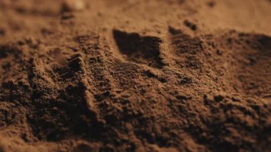 Kalp şeklinde kakao tozu düşen orta yuvarlak kurabiye