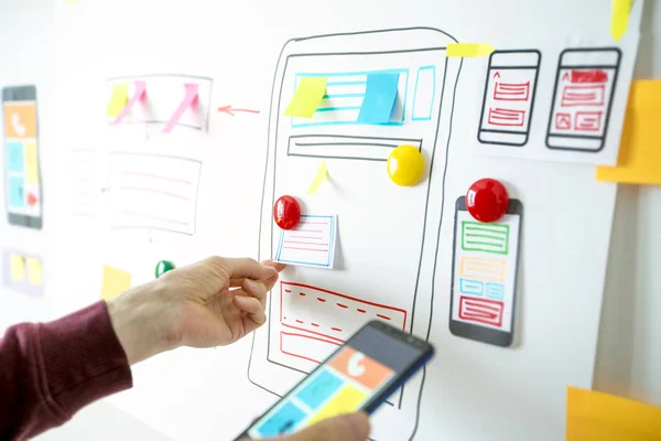 Designer Développeur Applications Pour Téléphones Mobiles Sur Bureau Expérience Utilisateur — Photo