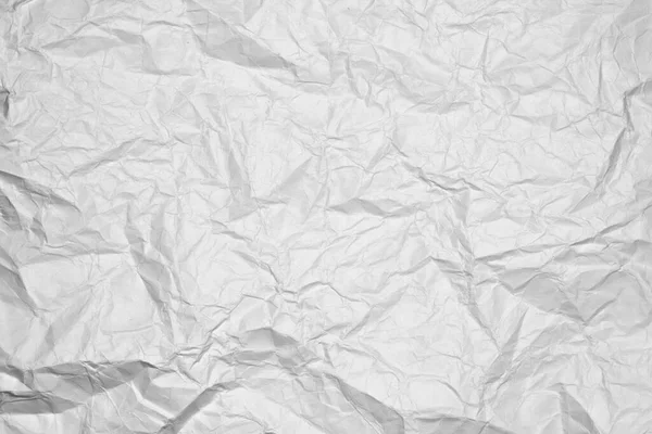 Pełna Ramka Obraz Zgnieciony Biały Papier Tło — Zdjęcie stockowe