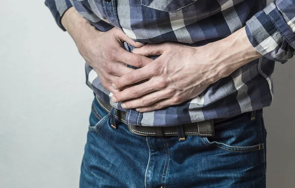 Cropped Shot Man Having Hurt Body — Stock Photo, Image