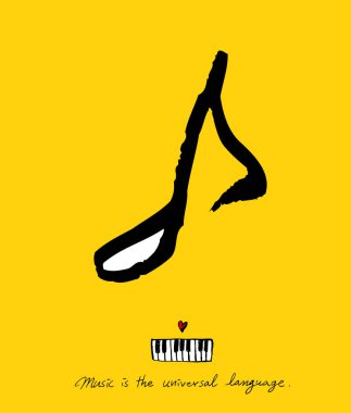 konser poster / yarım yamalak müzik illüstrasyon - vektör