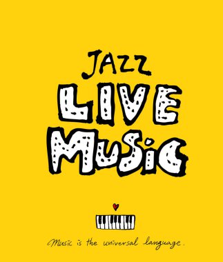 konser poster / yarım yamalak müzik illüstrasyon - vektör