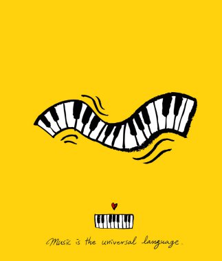 konser poster / yarım yamalak müzik illüstrasyon - vektör