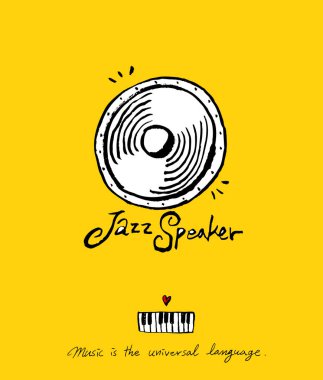 konser poster / yarım yamalak müzik illüstrasyon - vektör