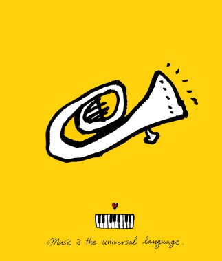 konser poster / yarım yamalak müzik illüstrasyon - vektör