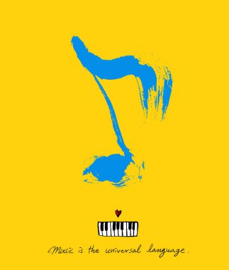 konser poster / yarım yamalak müzik illüstrasyon - vektör