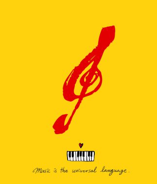 konser poster / yarım yamalak müzik illüstrasyon - vektör