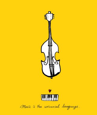 konser poster / yarım yamalak müzik illüstrasyon - vektör