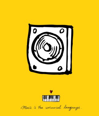 konser poster / yarım yamalak müzik illüstrasyon - vektör