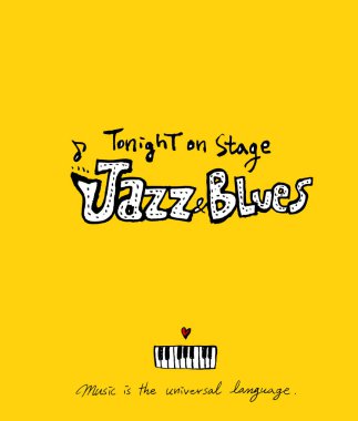 konser poster / yarım yamalak müzik illüstrasyon - vektör