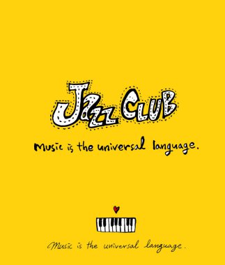 konser poster / yarım yamalak müzik illüstrasyon - vektör