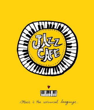 konser poster / yarım yamalak müzik illüstrasyon - vektör