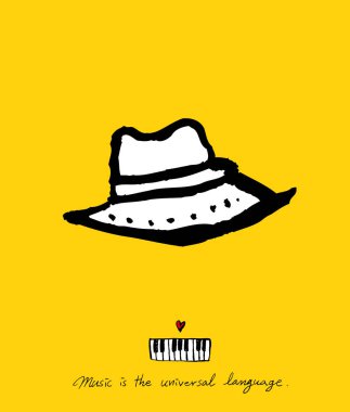 konser poster / yarım yamalak müzik illüstrasyon - vektör