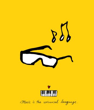 konser poster / yarım yamalak müzik illüstrasyon - vektör