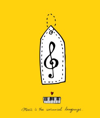 konser poster / yarım yamalak müzik illüstrasyon - vektör