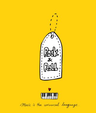 konser poster / yarım yamalak müzik illüstrasyon - vektör