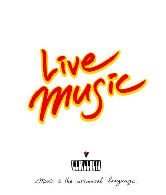 konser poster / yarım yamalak müzik illüstrasyon - vektör