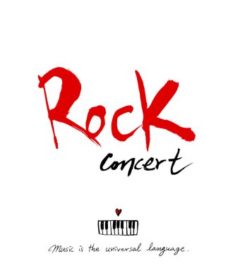 konser poster / yarım yamalak müzik illüstrasyon - vektör