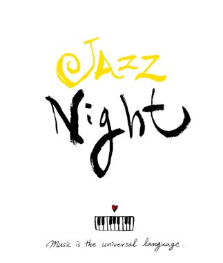 konser poster / yarım yamalak müzik illüstrasyon - vektör