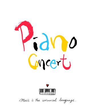 konser poster / yarım yamalak müzik illüstrasyon - vektör