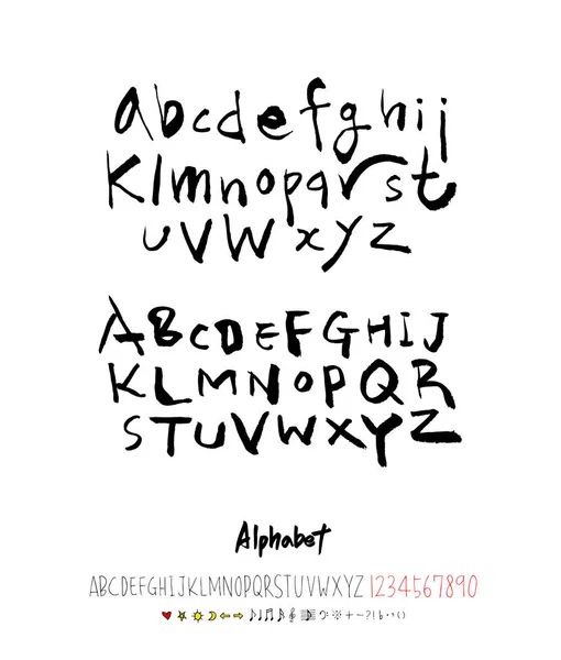 Vector Fonts Handwritten Calligraphy — Stock Vector