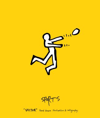 Spor poster / yarım yamalak eğlence illüstrasyon - vektör