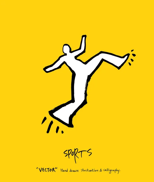 Sportovní Plakát Útržkovité Rekreační Ilustrace Vektor — Stockový vektor