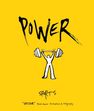 Spor poster / yarım yamalak eğlence illüstrasyon - vektör