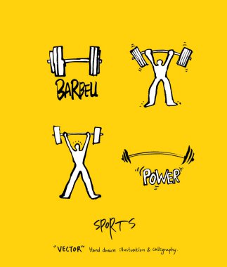 Spor poster / yarım yamalak eğlence illüstrasyon - vektör