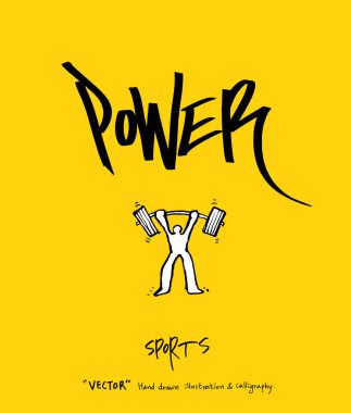 Spor poster / yarım yamalak eğlence illüstrasyon - vektör