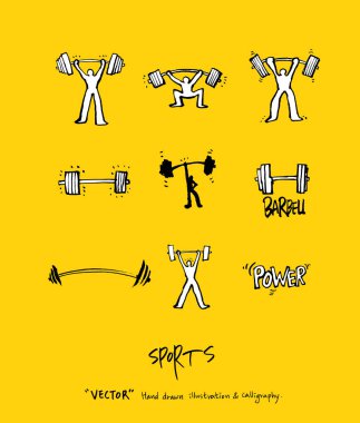Spor poster / yarım yamalak eğlence illüstrasyon - vektör