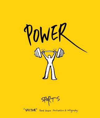 Spor poster / yarım yamalak eğlence illüstrasyon - vektör