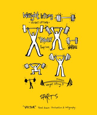 Spor poster / yarım yamalak eğlence illüstrasyon - vektör