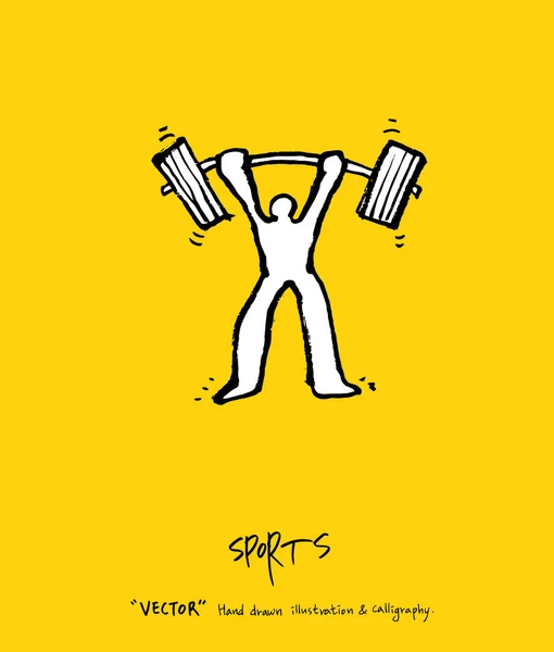 Sport Affisch Skissartad Fritid Illustration Vektor — Stock vektor