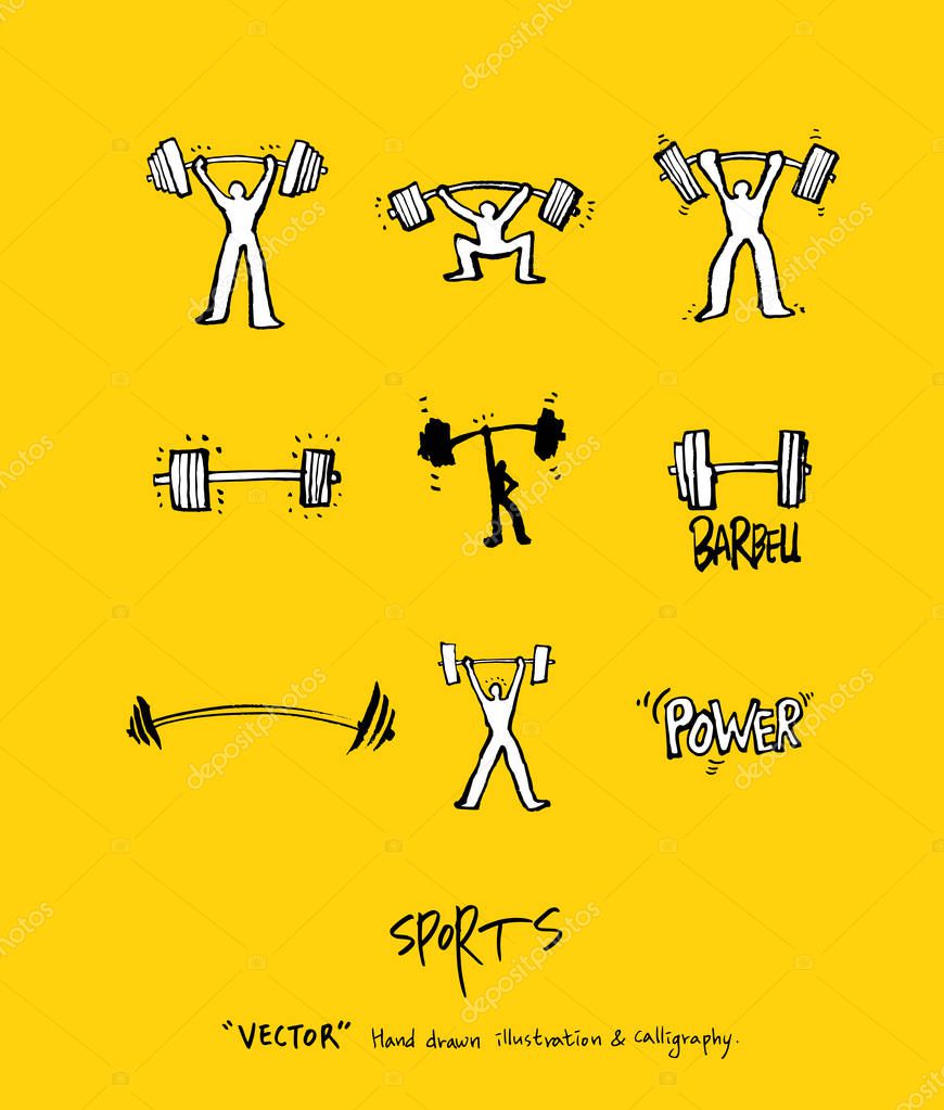 Sport poster / Sketchy leisure illustration - vector