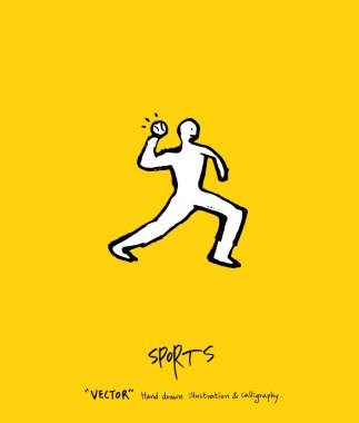 Spor poster / yarım yamalak eğlence illüstrasyon - vektör