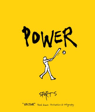 Spor poster / yarım yamalak eğlence illüstrasyon - vektör